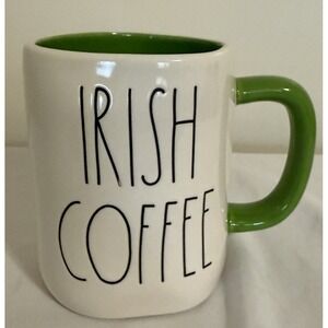 New Rae Dunn IRISH St. Patricks Day Mug & Four Leaf Clover -‎ Green Inside Cup